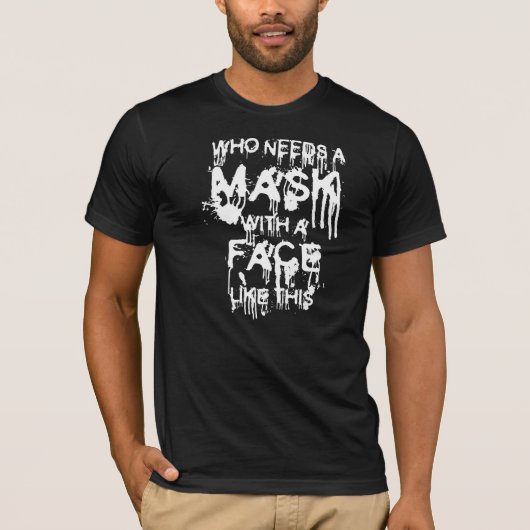 誰がマスクTシャツを必要とする Tシャツ (正面)