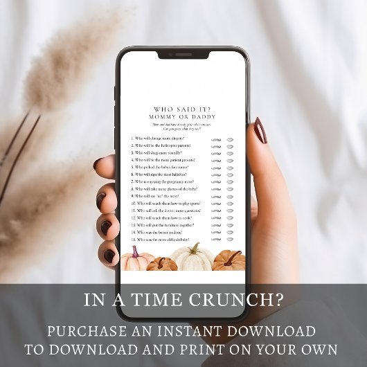 誰がママかパパかぼちゃのゲームカードと言った 招待状