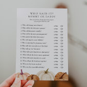 誰がママかパパかぼちゃのゲームカードと言った 招待状