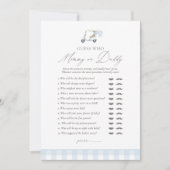 誰がママかパパかゴルフの赤ちゃんシャワー推測 招待状 (正面)