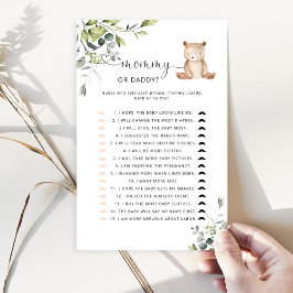 誰がママかパパのゲームを言ったか推測する