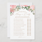 誰がママかパパ気球の赤ちゃんシャワーゲームを推測 招待状 (正面)