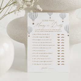 誰がママかパパ気球の赤ちゃんシャワーゲームを推測 招待状