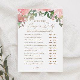 誰がママかパパ気球の赤ちゃんシャワーゲームを推測 招待状