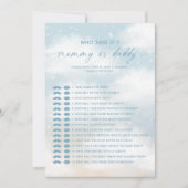 誰がママにそう言ったの |パパ赤ちゃんシャワーゲームカード 招待状 (正面)