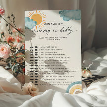 誰がママにそう言ったの |パパ赤ちゃんシャワーゲーム