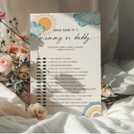 誰がママにそう言ったの |パパ赤ちゃんシャワーゲーム