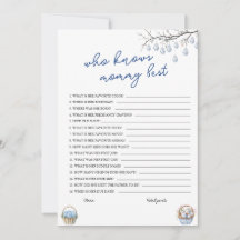 誰がママのイースター最高のベビーシャワーゲームカードを知っている