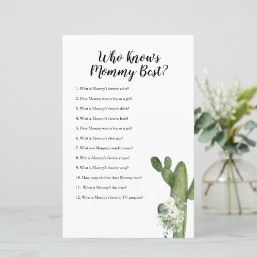 誰がママのゲーム最高ののサボテンフローラを知っている (スタンド正面)