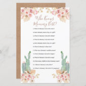 誰がママのゲー最高のムを知っているボホサボス紙シート (正面/裏面)