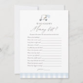 誰がママのゴルフ最高のの赤ん坊シャワーのゲームを知っている 招待状 (正面)