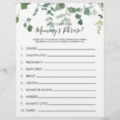 誰がママのフレーズを終わらせることができる赤ちゃんシャワーゲーム (正面)