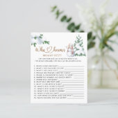 誰がママの冬最高のの赤ん坊シャワーのゲームを知っている (スタンド正面)