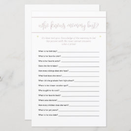 誰がママの推測ゲーム最高のスの星ピンクを知っている