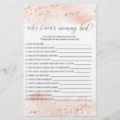 誰がママの最高のゲーム水の色のバラ金ゴールドを知っている (正面)