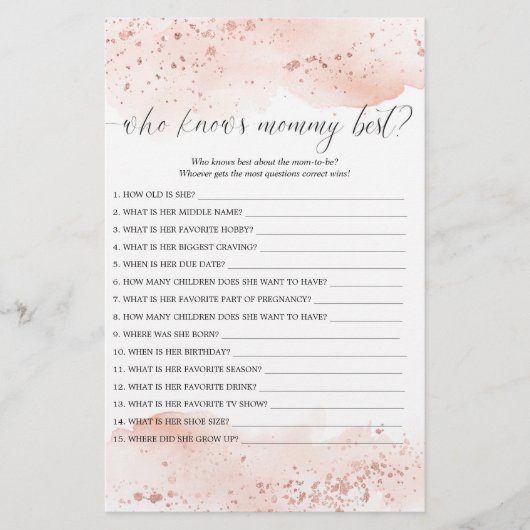 誰がママの最高のゲーム水の色のバラ金ゴールドを知っている (正面)