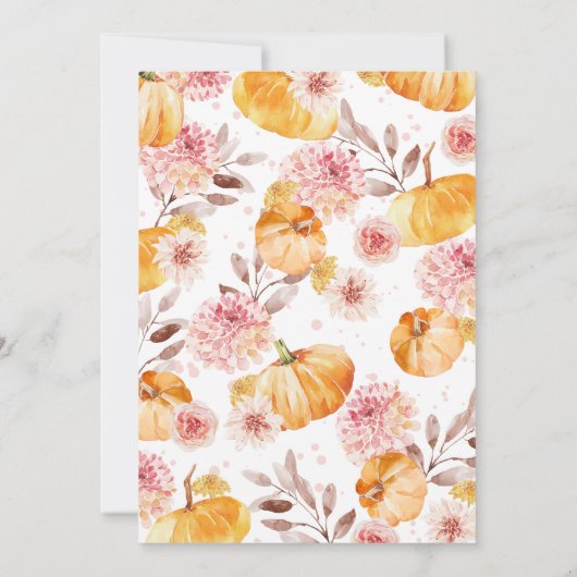 誰がママの最高の秋の赤ちゃんシャワーのゲームを知っている 招待状 (裏面)