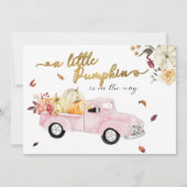 誰がママの最高の秋の赤ちゃんシャワーのゲームを知っている 招待状 (裏面)