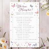 誰がママの水の色最高のの蝶シャワーを知っている チラシ