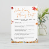 誰がママの質問最高の赤ん坊シャワーのゲーム 招待状 (スタンド正面)