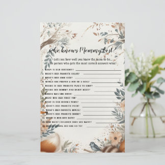 誰がママの赤ちゃんシャワーのゲームを知っている