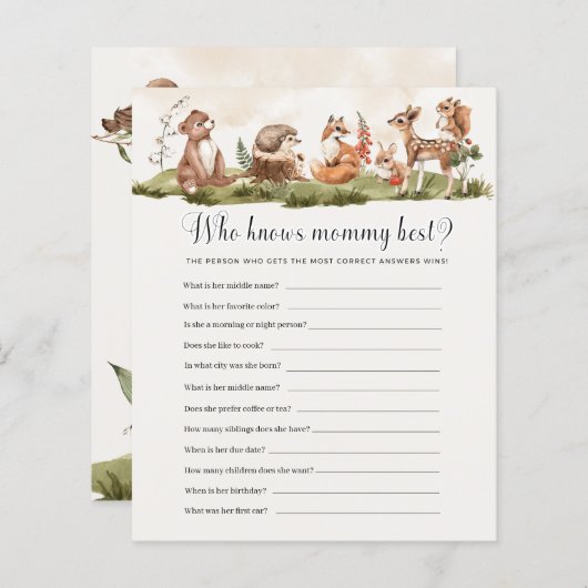 誰がママの赤最高のちゃんシャワーのゲームを知っている (正面/裏面)