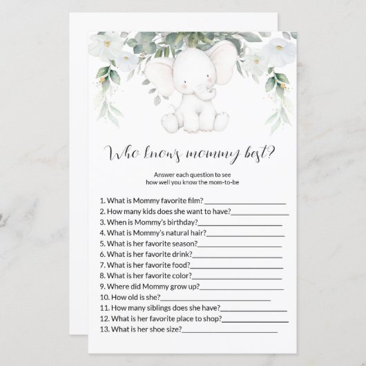 誰がママの赤最高のちゃんシャワーのゲームを知っている (正面/裏面)