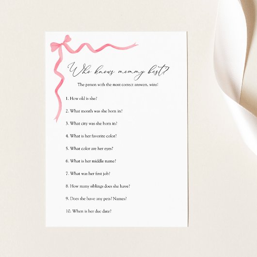 誰がママの赤最高のちゃんシャワーのゲームを知っている 招待状