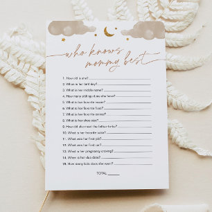 誰がママの輝く星最高のの赤ん坊シャワーを知っている 招待状