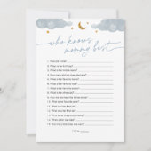 誰がママの輝く星最高のの赤ん坊シャワーを知っている 招待状 (正面)