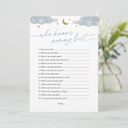 誰がママの輝く星最高のの赤ん坊シャワーを知っている 招待状 (スタンド正面)
