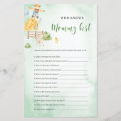 誰がママの農場最高のテーマベビーシャワーゲームを知っている (正面)