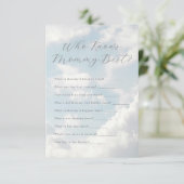 誰がママの雲最高の九赤ん坊シャワーを知っている エンクロージャーカード (スタンド正面)