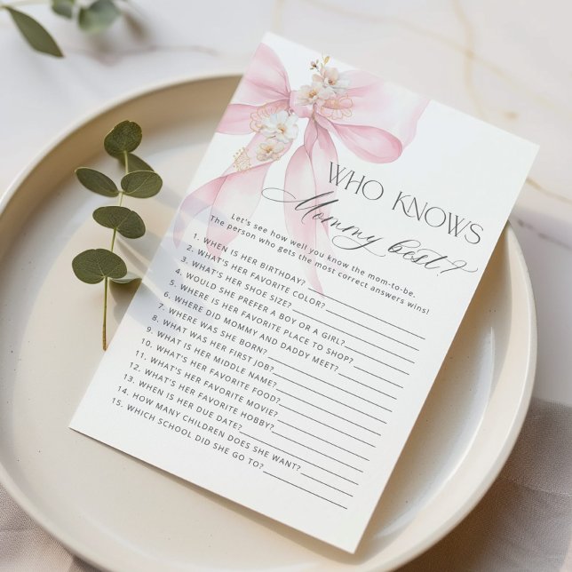 誰がママのPInkボー最高のビーベイビーシャワーゲームを知っている (クリエイターアップロード済み)