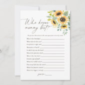 誰がママひまわり赤最高のちゃんシャワーゲームを知っている 招待状 (正面)