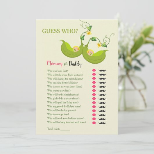 誰がママまたはパパのゲームを推測(双子) (スタンド正面)