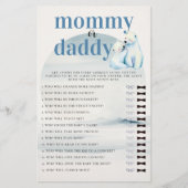 誰がママまたはパパのシャワーゲームポーラークマ赤ちゃんママ チラシ (正面)