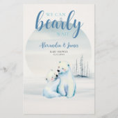 誰がママまたはパパのシャワーゲームポーラークマ赤ちゃんママ チラシ (裏面)