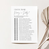 誰がママまたはパパのベビーのゲームカードを言った 招待状