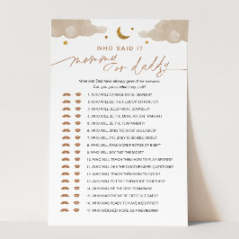 誰がママまたはパパのベビーゲームtwinkleスターと言った