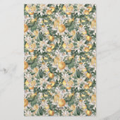 誰がママまたはパパレモン柑橘系ベビーシャワーを推測 便箋 (裏面)