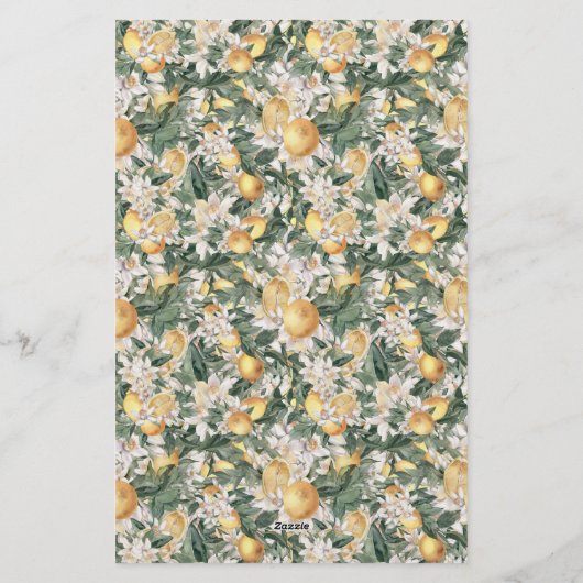 誰がママまたはパパレモン柑橘系ベビーシャワーを推測 便箋 (裏面)