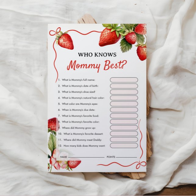 誰がママを知っ最高のている | 赤ちゃんシャワーゲーム (クリエイターアップロード済み)