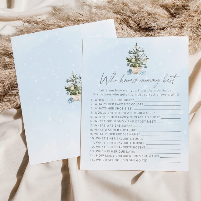 誰がママ冬の青最高のい赤ちゃんシャワーのゲームを知っている (クリエイターアップロード済み)