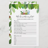 誰がママ恐竜の最高の赤んだシャワーゲームを知っている (正面/裏面)