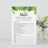 誰がママ恐竜の最高の赤んだシャワーゲームを知っている (スタンド正面)