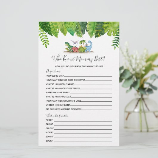 誰がママ恐竜の最高の赤んだシャワーゲームを知っている (スタンド正面)