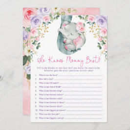 誰がママ象の赤最高のちゃんシャワーのゲームを知っている 招待状