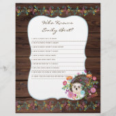 誰がママ赤ちゃん最高のシャワーゲームを知っている – Hedgehog (正面)