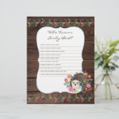 誰がママ赤ちゃん最高のシャワーゲームを知っている – Hedgehog (スタンド正面)